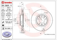 Brake Disc COATED DISC LINE 09.C825.11 Brembo