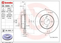 Brake Disc COATED DISC LINE 09.C935.11 Brembo