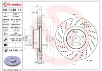 Brake Disc COATED DISC LINE 09.C943.11 Brembo