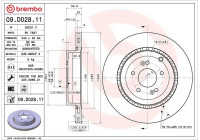 Brake Disc COATED DISC LINE 09.D028.11 Brembo