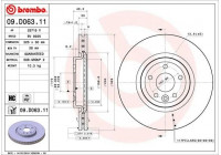 Brake Disc COATED DISC LINE 09.D063.11 Brembo