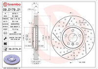 Brake Disc COATED DISC LINE 09.D179.21 Brembo