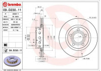 Brake Disc COATED DISC LINE 09.D230.11 Brembo