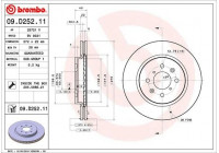 Brake Disc COATED DISC LINE 09.D252.11 Brembo