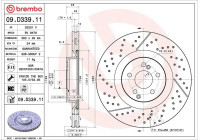 Brake Disc COATED DISC LINE 09.D339.11 Brembo