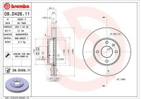 Brake Disc COATED DISC LINE 09.D426.11 Brembo