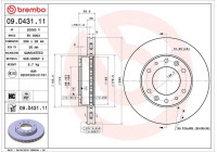 Brake Disc COATED DISC LINE 09.D431.11 Brembo