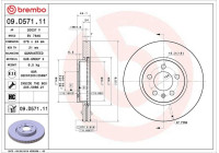 Brake Disc COATED DISC LINE 09.D571.11 Brembo