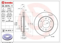 Brake Disc COATED DISC LINE 09.D576.11 Brembo