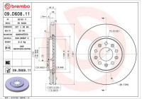 Brake Disc COATED DISC LINE 09.D608.11 Brembo