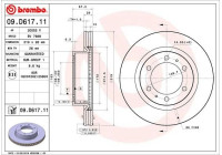 Brake Disc COATED DISC LINE 09.D617.11 Brembo