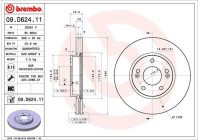 Brake Disc COATED DISC LINE 09.D624.11 Brembo