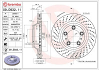 Brake Disc COATED DISC LINE 09.D932.11 Brembo