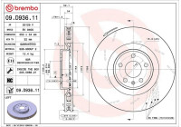 Brake Disc COATED DISC LINE 09.D936.11 Brembo