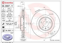 Brake Disc COATED DISC LINE 09.D937.11 Brembo