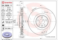 Brake Disc COATED DISC LINE 09.D938.11 Brembo