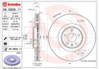 Brake Disc COATED DISC LINE 09.D939.11 Brembo