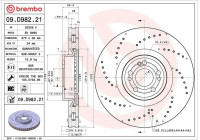 Brake Disc COATED DISC LINE 09.D982.21 Brembo