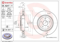 Brake Disc COATED DISC LINE 09.N247.11 Brembo