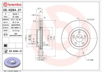 Brake Disc COATED DISC LINE 09.N284.21 Brembo
