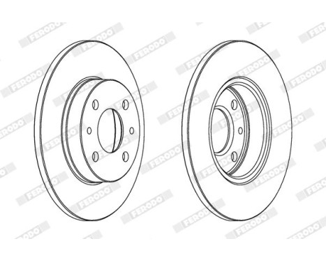Brake disc DDF140C Ferodo