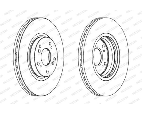 Brake disc DDF1424C Ferodo