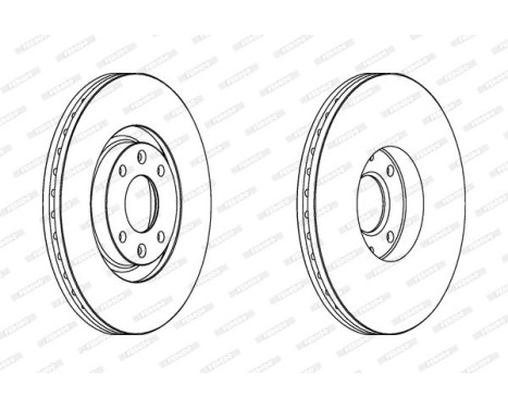Brake disc DDF1442C Ferodo