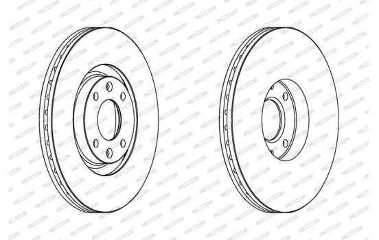 Brake disc DDF1442C Ferodo