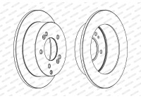 Brake disc DDF1447C Ferodo