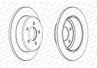 Brake disc DDF1492C Ferodo