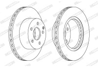 Brake disc DDF1688C Ferodo