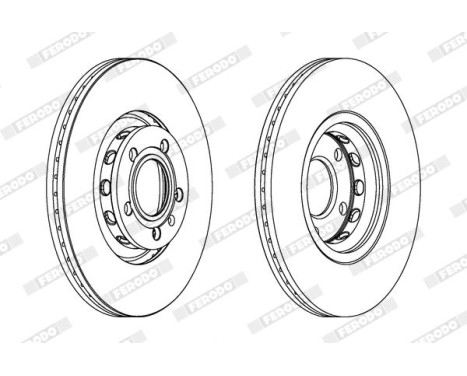 Brake disc DDF1706C Ferodo