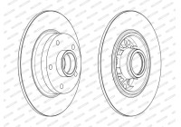 Brake disc DDF1730C-1 Ferodo