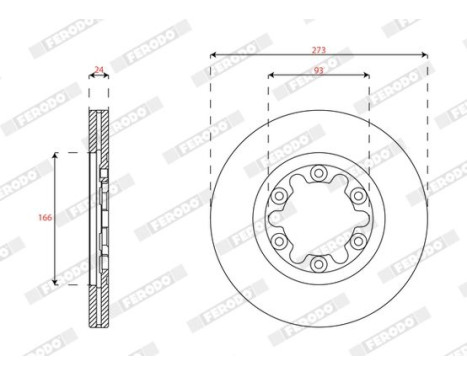 Brake disc DDF1921 Ferodo, Image 2