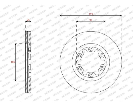 Brake disc DDF1921 Ferodo, Image 2