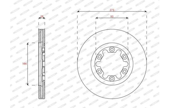 Brake disc DDF1921 Ferodo, Image 2