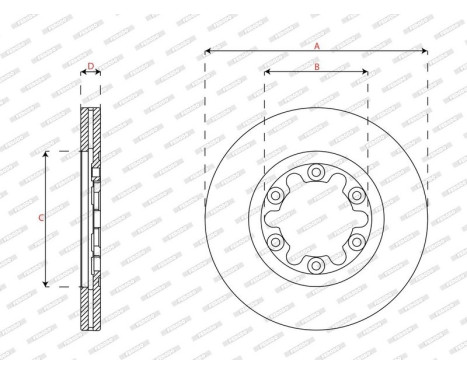 Brake disc DDF1921 Ferodo, Image 3