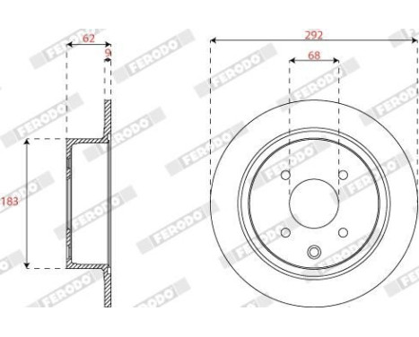 Brake disc DDF1941C Ferodo, Image 3