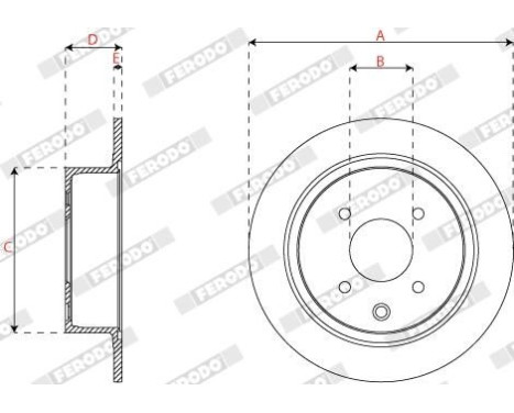 Brake disc DDF1941C Ferodo, Image 4