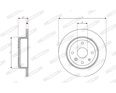 Brake disc DDF1944C Ferodo, Image 3