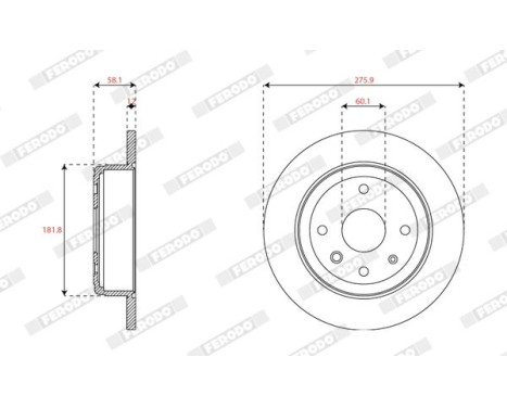 Brake disc DDF1944C Ferodo, Image 3