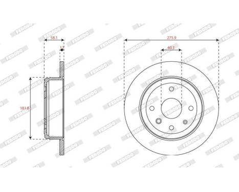 Brake disc DDF1944C Ferodo, Image 2