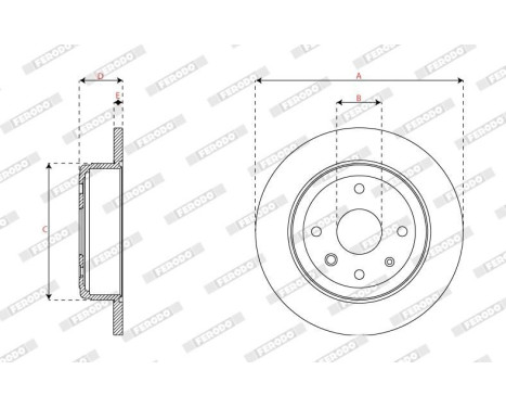 Brake disc DDF1944C Ferodo, Image 3