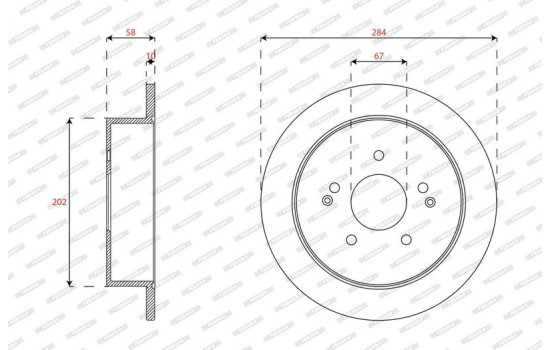 Brake disc DDF1992C Ferodo, Image 2