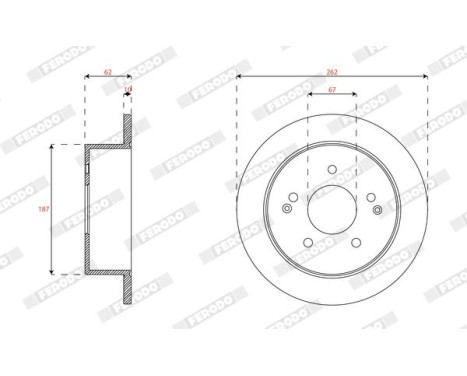 Brake disc DDF1993C Ferodo