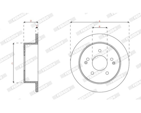 Brake disc DDF1993C Ferodo, Image 2