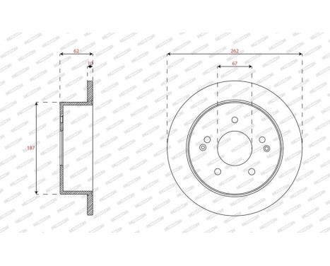 Brake disc DDF1993C Ferodo, Image 2