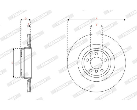 Brake disc DDF2036C-1 Ferodo, Image 3