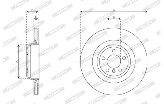 Brake disc DDF2036C-1 Ferodo, Image 3