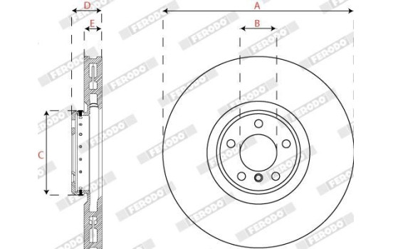 Brake disc DDF2041LVC-1 Ferodo, Image 3
